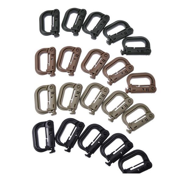 

5 pcs carabiners & quickdraws d locking ring plastic clip snap type ring buckle packpack fast buckle outdoor climbi qyllry