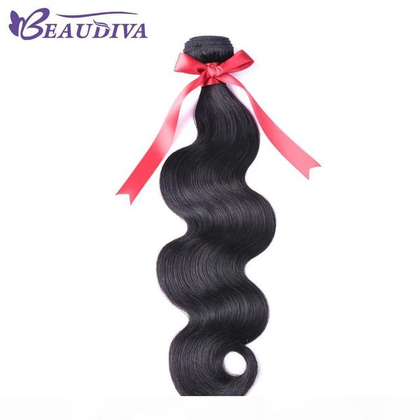 

beaudiva brazilian body wave virgin hair 100% human hair extensions brazilian body wave hair 1 bundle 8-24inch, Black