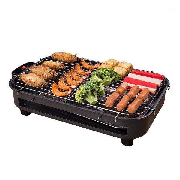 

camp kitchen wholesale multi-function electric grill household baking plate smokeless iron bbq barbecue rack cooking too1