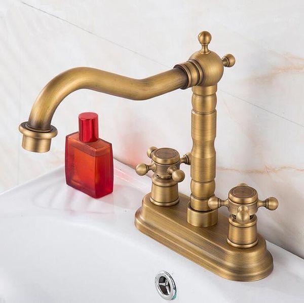

dual lever dual hole design sink faucet basin faucet1