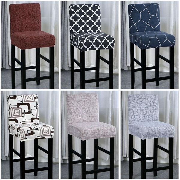 

2/4/6pcs dining chair cover spandex elastic high back chair slipcover stretch seat cover for wedding l banquet