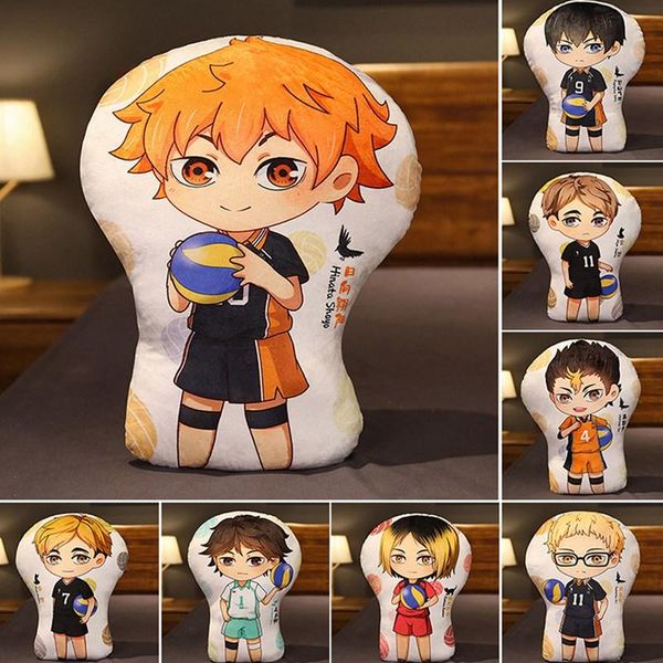 

japanese anime volleyball juvenile 3d pillow cushion seat living room bedding plush stuffed doll home decorative 30cm toys gift