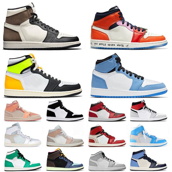 

original jumpman 1 1s basketball shoes for men women dark mocha high cactus jack obsidian mid milan university blue sneakers trainers