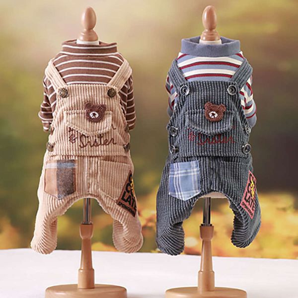 

jimmy doll new autumn and winter dog suspenders teddy bear pet cloth 1251