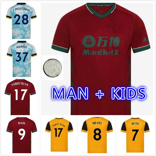 

2020 2021 n.semedo soccer jerseys 20 21 fabio silva j.moutinho raul neves podence adama men kids goalkeeper football patricio shirts uniform, Black;yellow