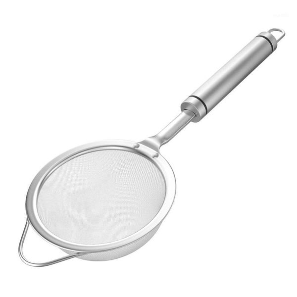 

mesh strainer, 4.7 inch stainless steel fine mesh strainer kitchen colander with good grip handle, silver1
