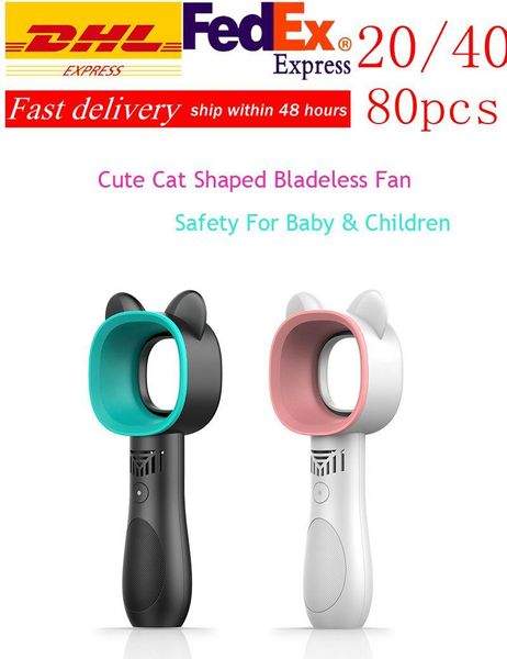 

20/40/80pcs mini fan portable usb desk super cute handy fan 2020 mini bladeless