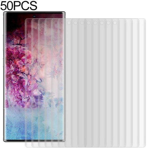 

for galaxy note 10 50 pcs 3d curved full cover soft pet film screen protector