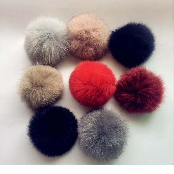 

11pcs promotion 100% real raccoon fur pom pom 15cm winter skullies beanies hats/cap/bags/key natural fur pompoms jllsjx