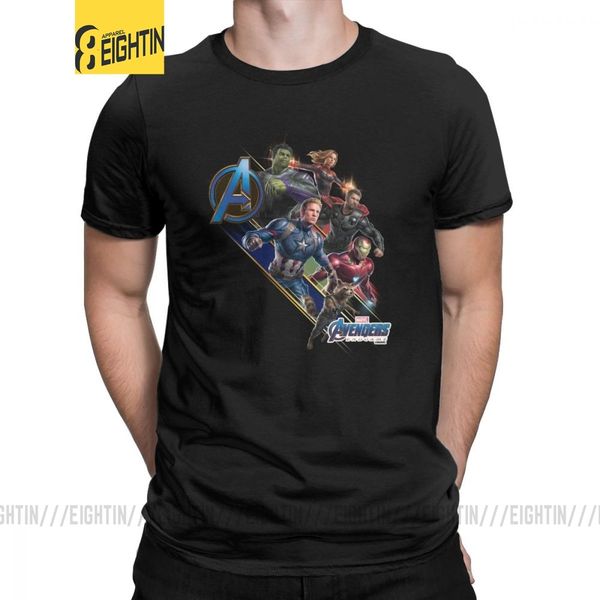 

men's avengers endgame novelty pure tees short sleeve super hero comic marvel plus size sport hooded sweatshirt hoodie men t shirt
