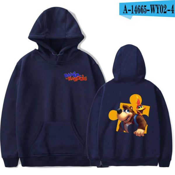 

new cute banjo kazooie hoodies men/women fashion casual harajuku anime hoodie print banjo kazooie men's sweatshirts, Black
