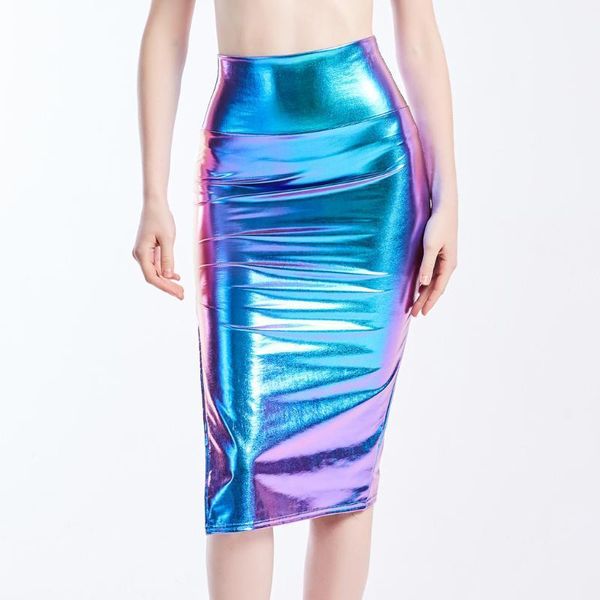 

outwear womens pu leather skirts sheath slim high waist pencil skirts for women push up midi skirt for club spodniczka #31, Black