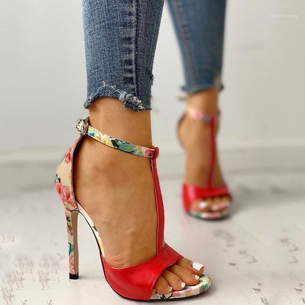 

2020 women sandals t-strap high heels sandals chaussures femme stripper shoes women heels peep toe summer shoes1, Black