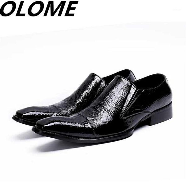 

dress shoes zapatilla hombre black crocodile skin genuine leather square toe men business office formal flats italian oxford1