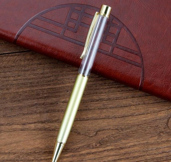 

writing gift diy empty tube metal ballpoint pens self-filling floating glitter dried flower crystal pen ballpoint wmttrz jjxh, Blue;orange