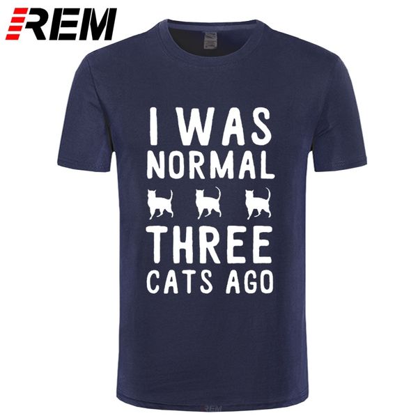 

sport rem new summer style i was normal 3 cats ago funny birthday t-shirt t shirt men casual short sleeve tees