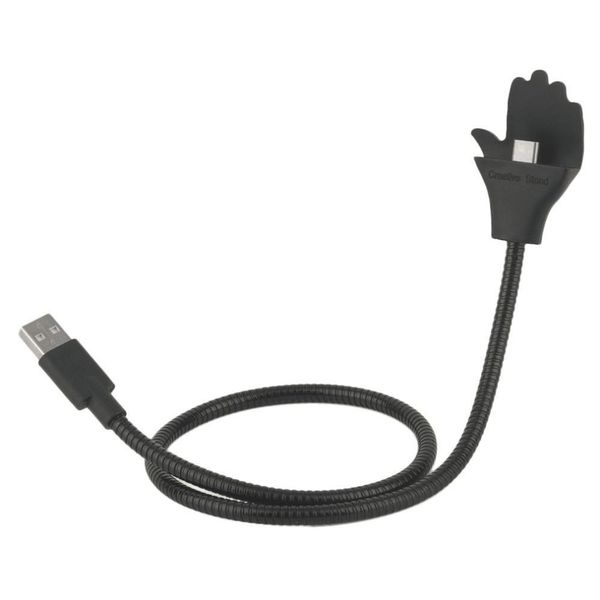

flexible mobile bracket dock stand data cable f palm phone holder black unique and strong