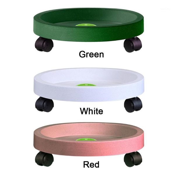 

shade removable flower pot tray universal wheels round plastic rack plant stand1