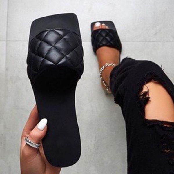 

women summer slippers female transparent shoe 2020 women's indoor sliders woman fashion big size 43 shoes ladies casual footwear1, Black