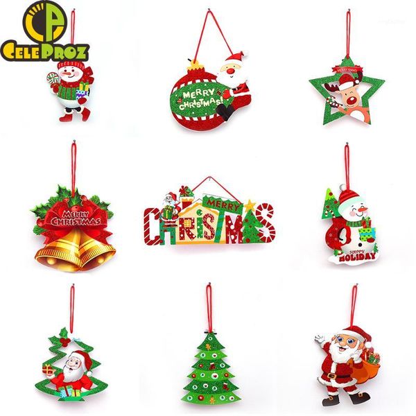 

christmas decorations 1pc foam board hanging sign year craft ornament tree children room decoration1