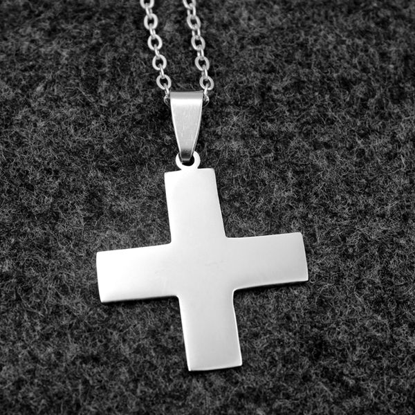 

lots 10pcs stainless steel necklaces cross pendants charms for men women's accessories jewelry wholesale, Silver