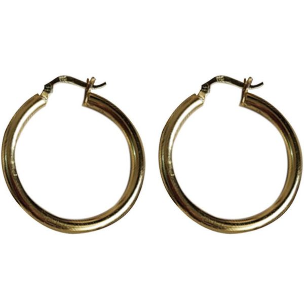 

hoop & huggie sterling silver earrings for women 30mm round circle sleepers hinged cartilage hoops gold, Golden;silver