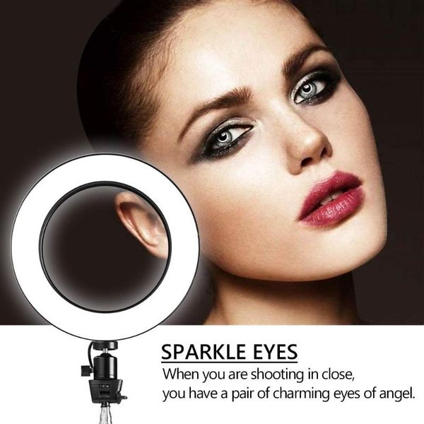 

6 inch led ring light selfie light with tripod stand circle ring lamp for phone, make up live video or youtube etc