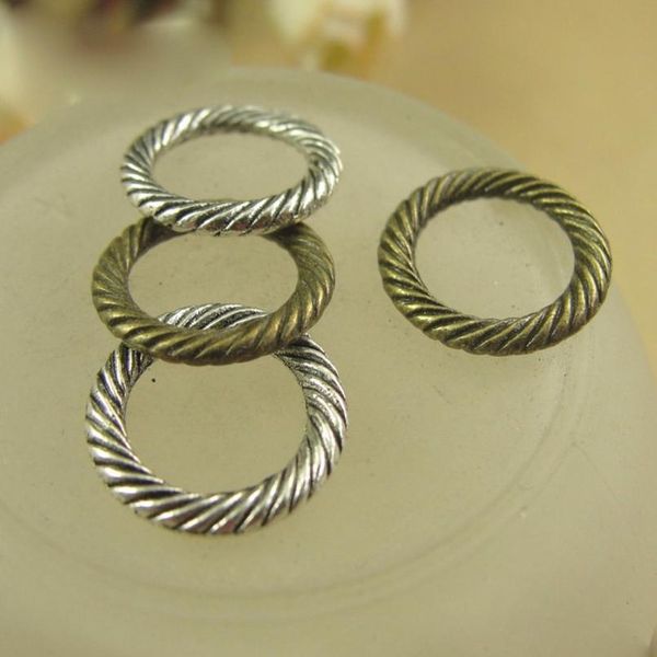 

50pcs/lot 1m retro twisted circle keychain circle keyring findings antique bronze fit diy keychain ring circles acc qylpog