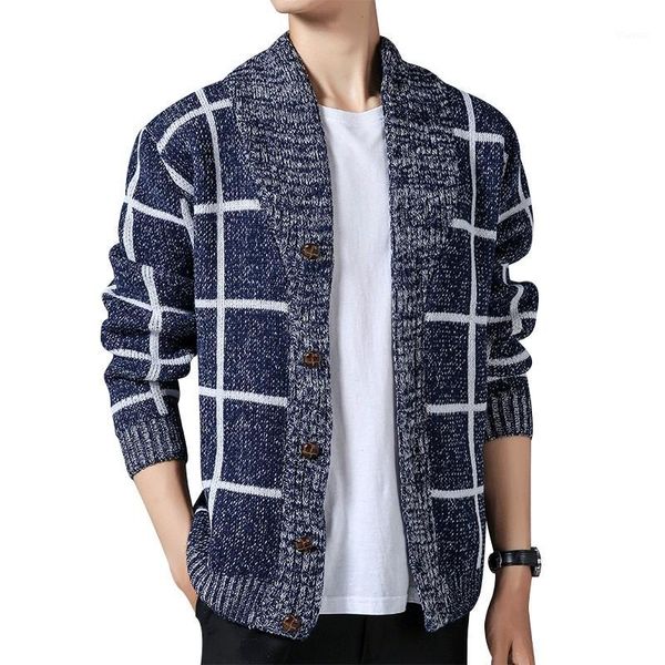 

men sweaters cardigan slim fit men plaid knitwear 3xl1, White;black