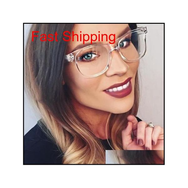 

transparent crystal clear frame square lens eye glasses acetate spectacles frame clear glasses lens women's eyeglasses retro glasses on, Black