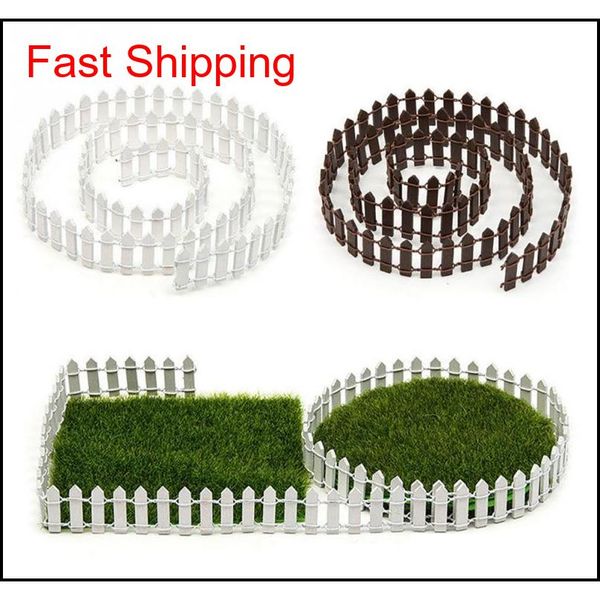 

100*5cm/100*3cm miniature small wood fence diy fairy garden micro dollhouse plant pot decor bonsai ornament qylere packing2010