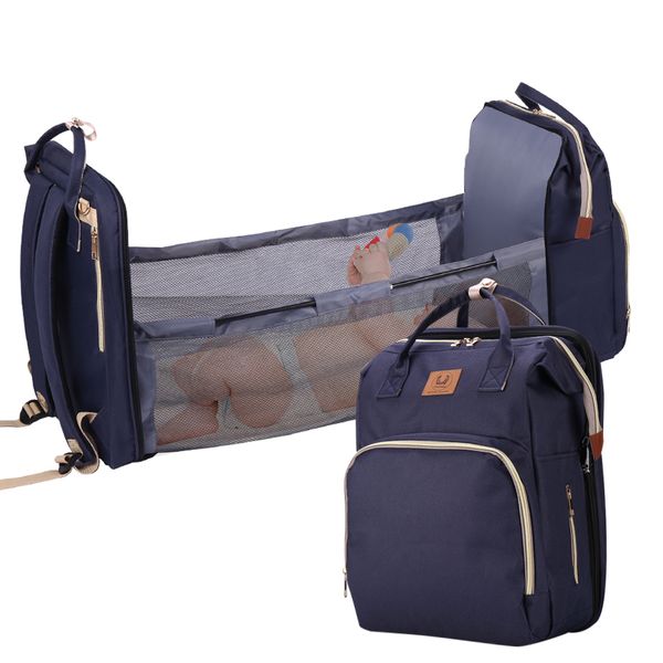

diaper bed backpack mom maternity stroller nappy large capacity nursing bag for baby care hooks 1005