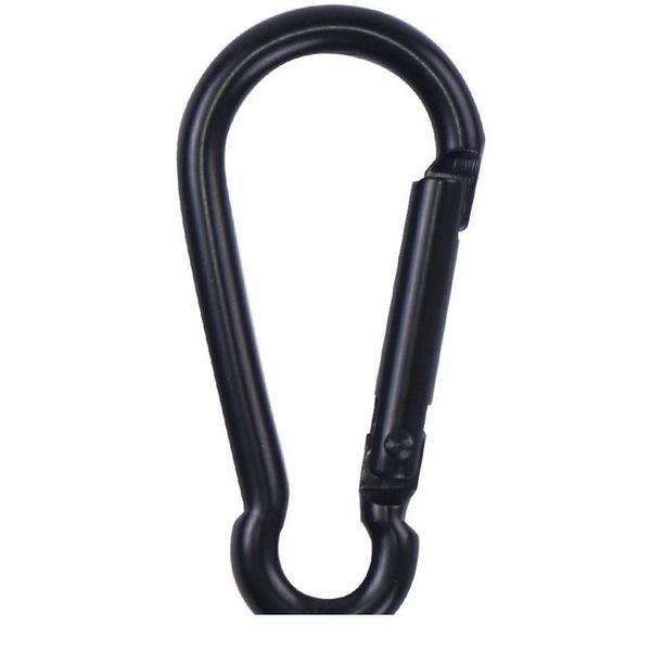 

5/10pcs new practical black d shaped aluminum alloy carabiner hook keychain climbing equipment karabiner m qylidg