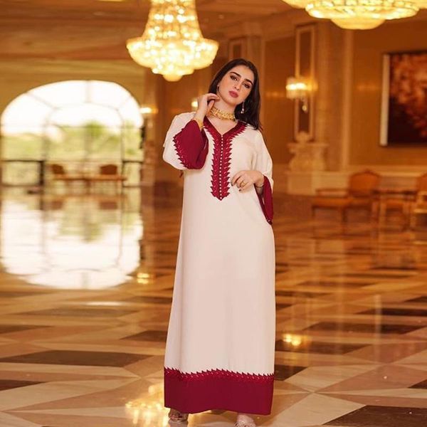 

ramadan muslim hijab dress women moroccan kaftan dubai abaya turkey african dresses caftan islam clothing musulman mode vestidos, Red