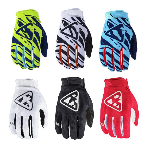 

2020 new mountain bicycle full finger cycling racing motocross road bike gloves, Blue;gray