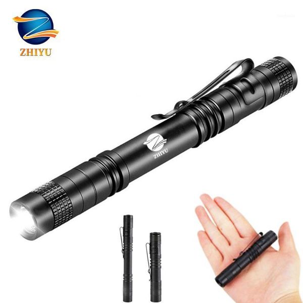 

flashlights torches zhiyu mini pocket led cree xpe-q5 lamp bead household waterproof small torch uses 1/2 battery outdoor light1