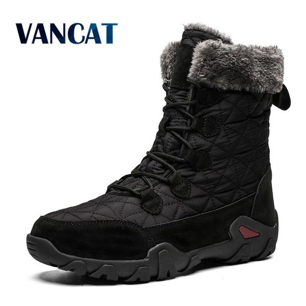 

size 47 genuine leather mens boots men snow boots outdoor super warm winter ankle boots waterproof motorcycle sneak, Black
