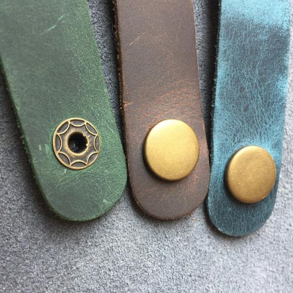 

cable holder organizer bobbin winder genuine leather earphones cable management wrapped cord line wrap wire wirding thr qyliih