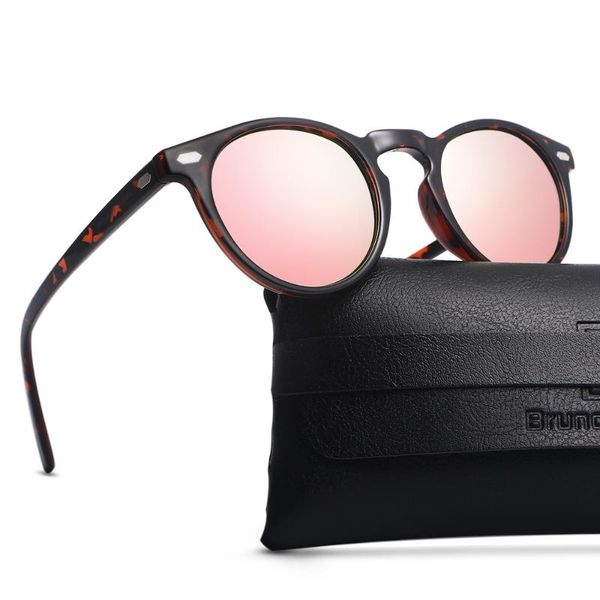 

sunglasses bruno dunn round coating retro men women brand designer vintage mirrored glasses pink ray, White;black