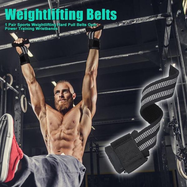 

2pcs/set weightlifting belts hit color sports fitness pull-up wrist protection belt power training wristbands