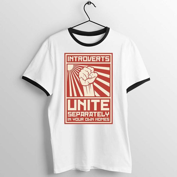 

black trim t shirt introvert unite separately in your own house funny artwork printed tee sport hooded sweatshirt hoodie