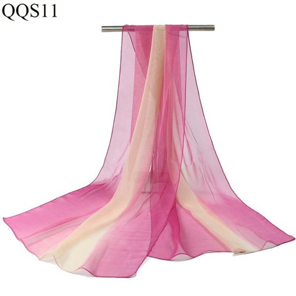 

женский шарф с градиентом жоржетта переходом цветом tullebggo, Blue;gray