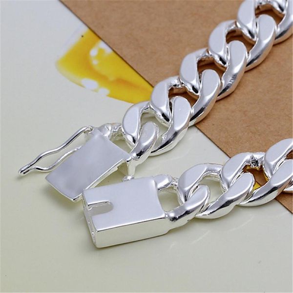 

personalized men noble 10mm chain silver color noble solid bracelets new listings fashion jewelry christmas gifts h sqcqjd, Black