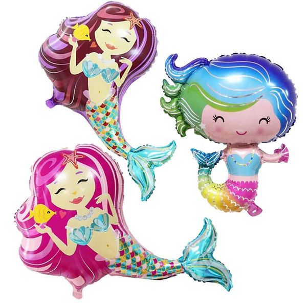 

cartoon mermaid balloon floating balloon decoration of birthday party