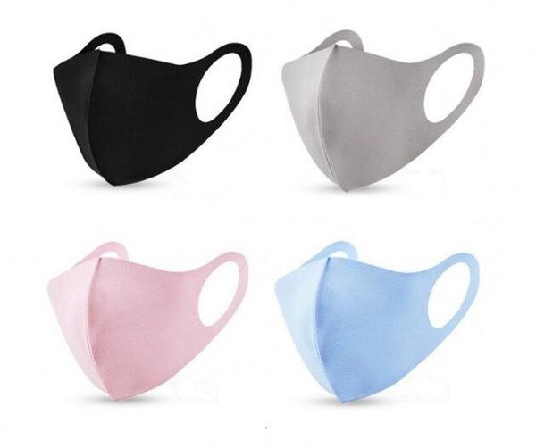 

women ice silk cotton facemask black mascarillas fabric face maskswashable anti dust face mouth cover pm2.5 mask