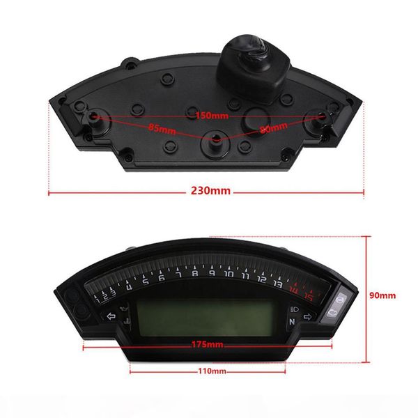 

motorcycle universal digital speedometer odometer for 1, 2, 4 cylinder