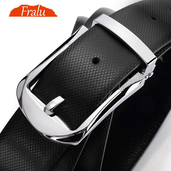 

fralu designer belts belt men first layer cowhide belt male leather buckle casual business trousers male belt 201111, Black;brown