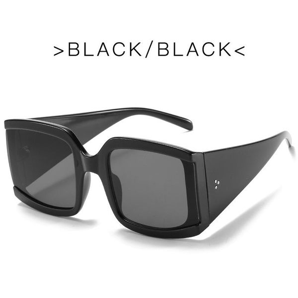 

large square rice nail women sunglasses all-match thick leg sunglasses personality for men women fashion new oversized oculos, White;black