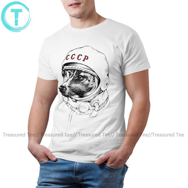 

dog t shirt laika space traveler t-shirt print men tee shirt short sleeves funny oversized casual tshirt sport hooded sweatshirt hoodie