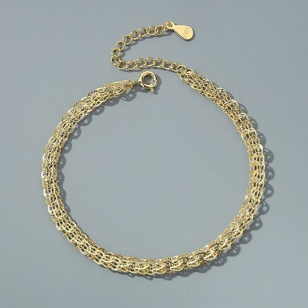 

urfdd корейский s925 женский серебряный браслет личности холодный ветер над небо звезды цепи sterling браслет все универсальный чистый красн, Golden;silver